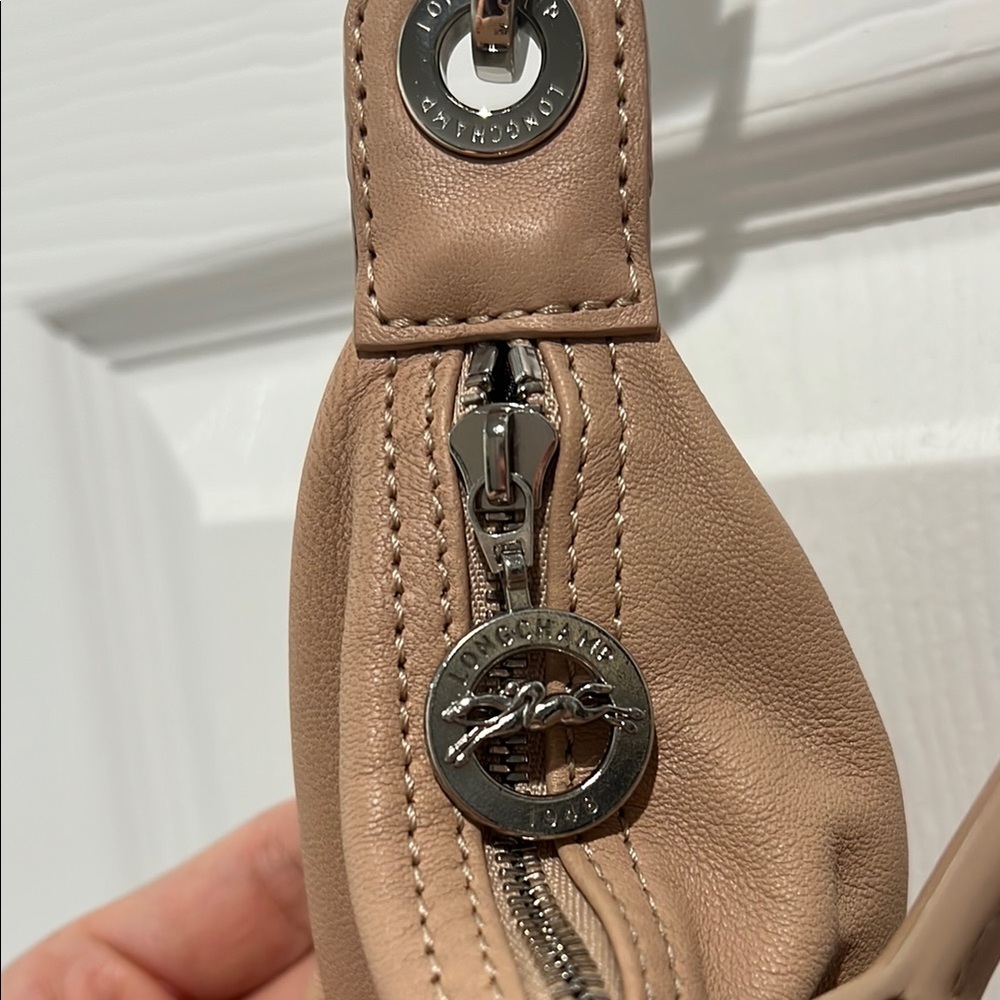Longchamp Le Pliage Cuir Leather Handbag in Sandy color - Picture 3 of 15